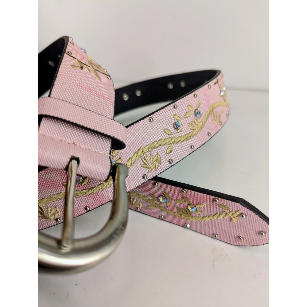 Realtree Womens XXL Pink Camo Belt Rhinestone Embroidery Studded 44/46 6529300